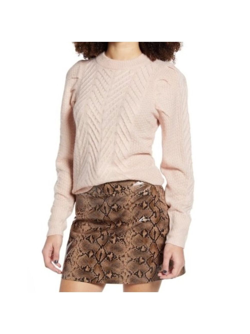 Leith Brushed Cable Pullover